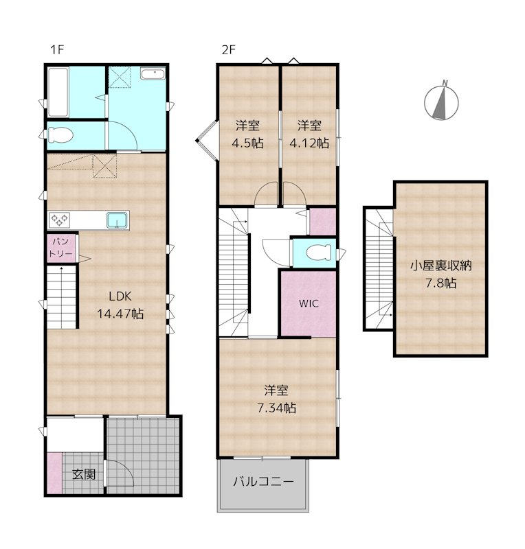 名古屋市守山区桜坂2丁目 新築一戸建ての図面