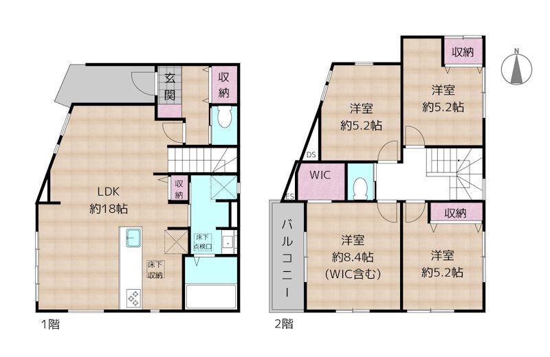 名古屋市天白区鴻の巣2丁目 新築一戸建ての図面