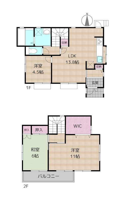 名古屋市天白区中平4丁目 中古一戸建ての図面