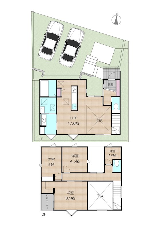 名古屋市守山区城土町 新築一戸建ての図面