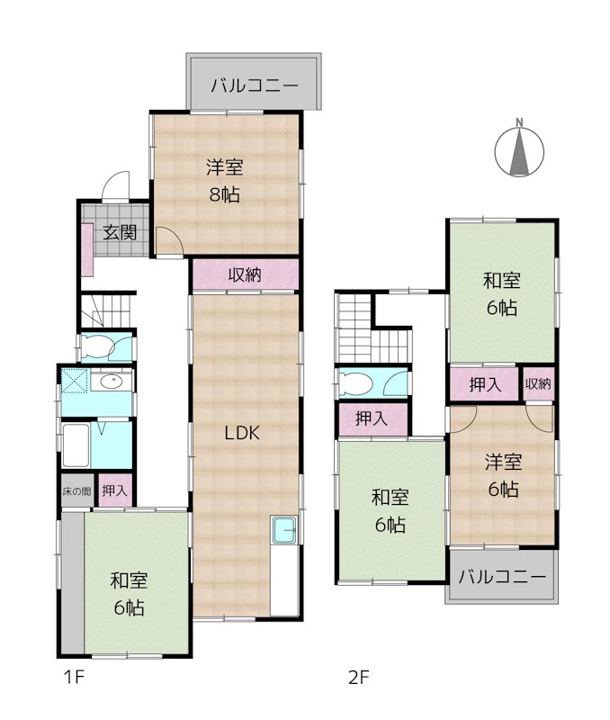 名古屋市天白区鴻の巣1丁目 中古一戸建ての図面
