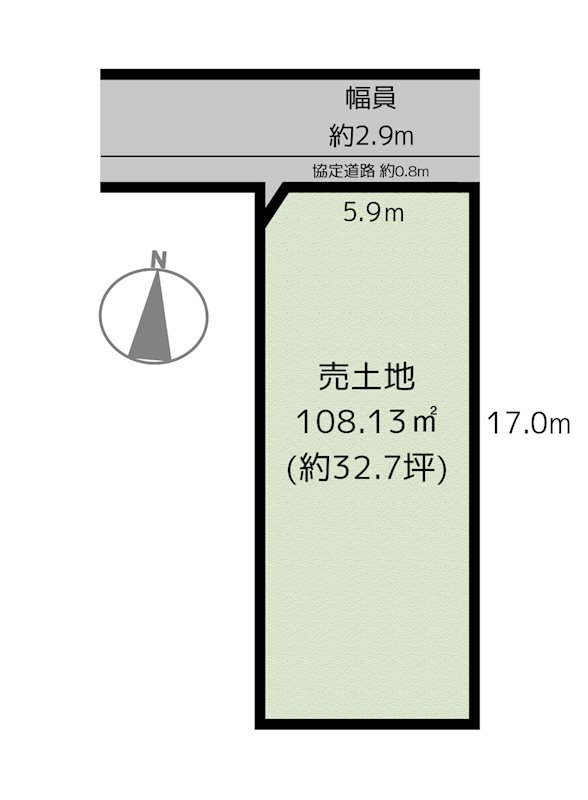 名古屋市守山区小幡2丁目 3号地 土地の図面