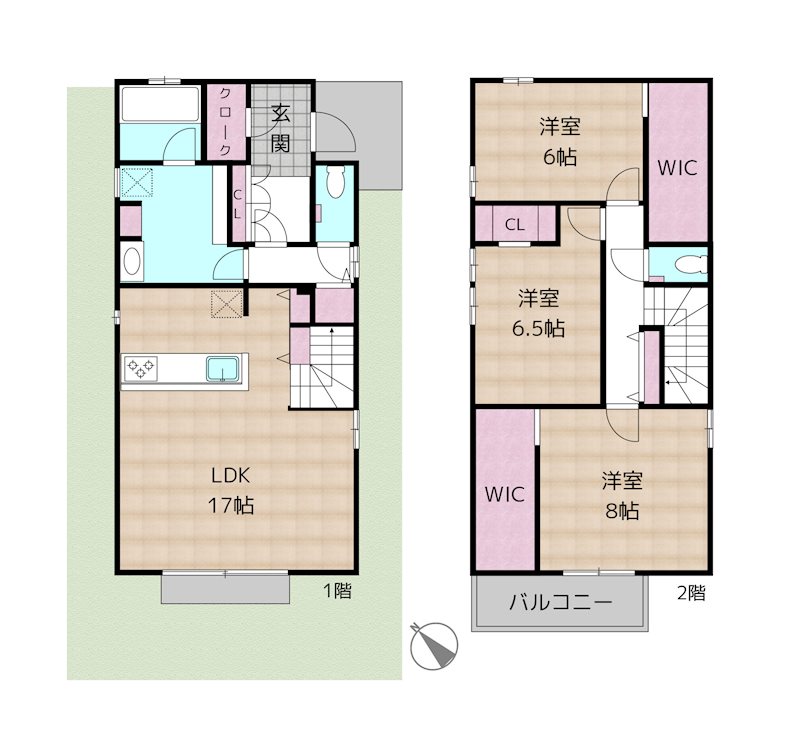 名古屋市天白区一つ山1丁目 新築一戸建ての図面