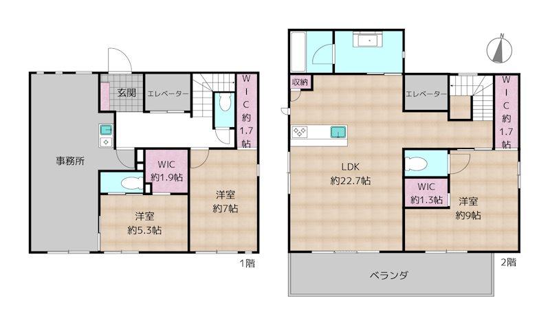 名古屋市天白区池場3丁目 中古一戸建ての図面