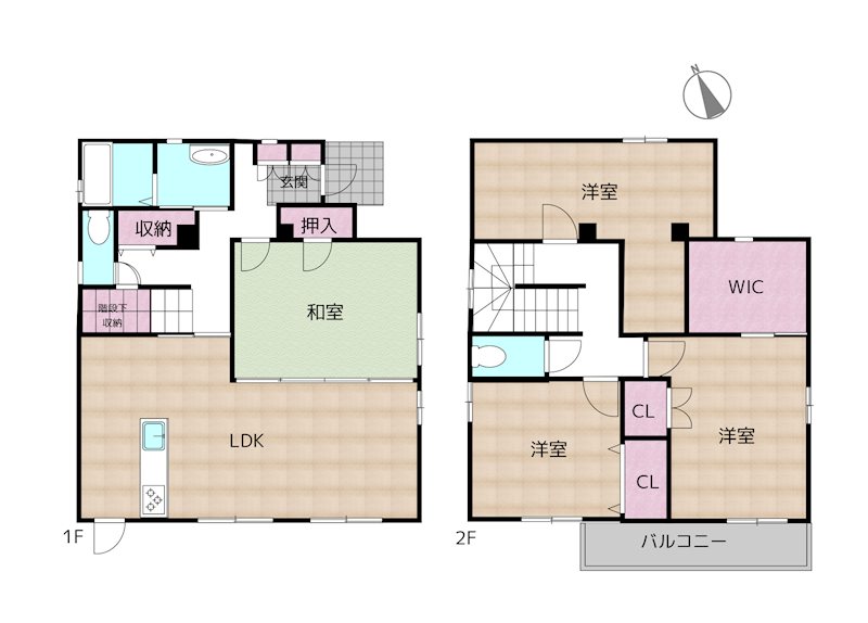 日進市竹の山2丁目 中古一戸建ての図面
