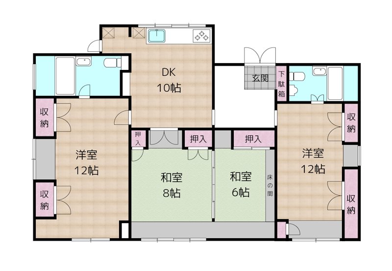 名古屋市守山区竜泉寺1丁目 中古一戸建ての図面