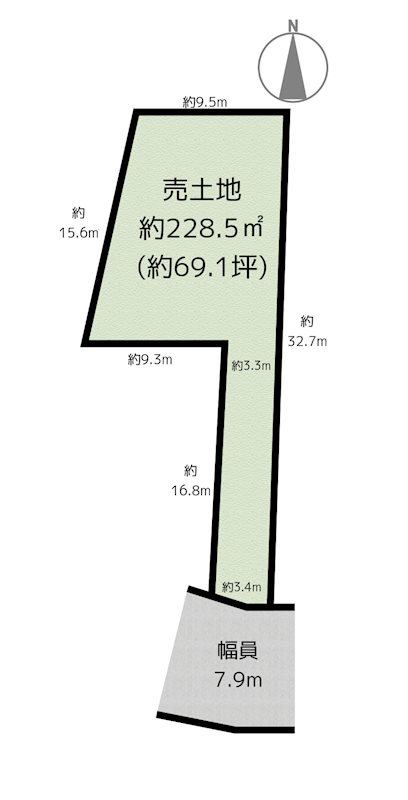 名古屋市名東区山の手1丁目 土地の図面