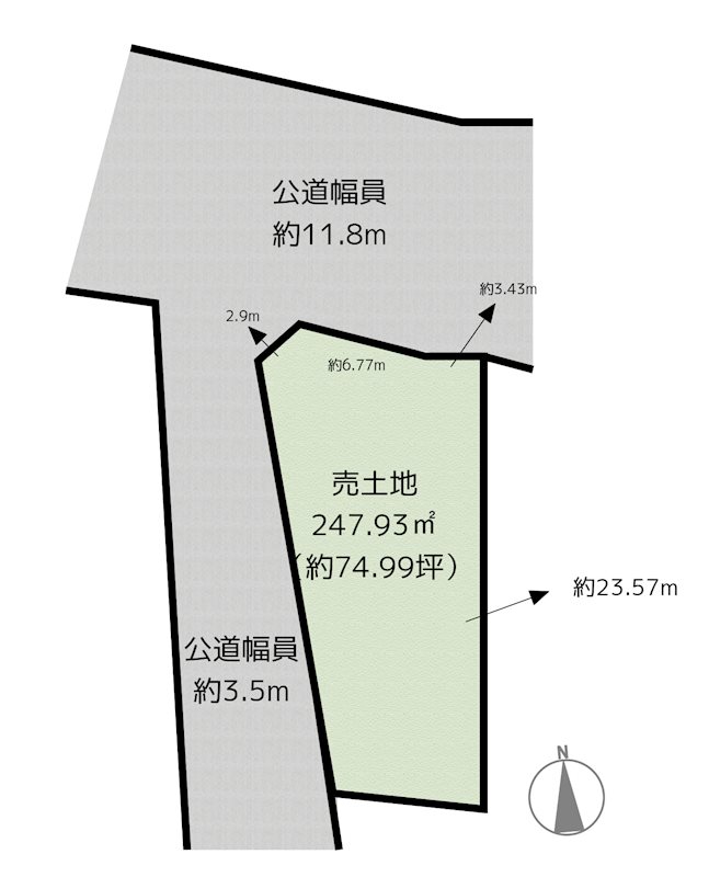 日進市岩崎町新ラ田 土地の図面