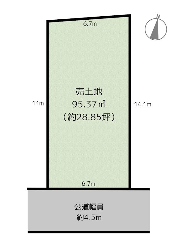 名古屋市守山区鳥羽見2丁目 1号地 土地