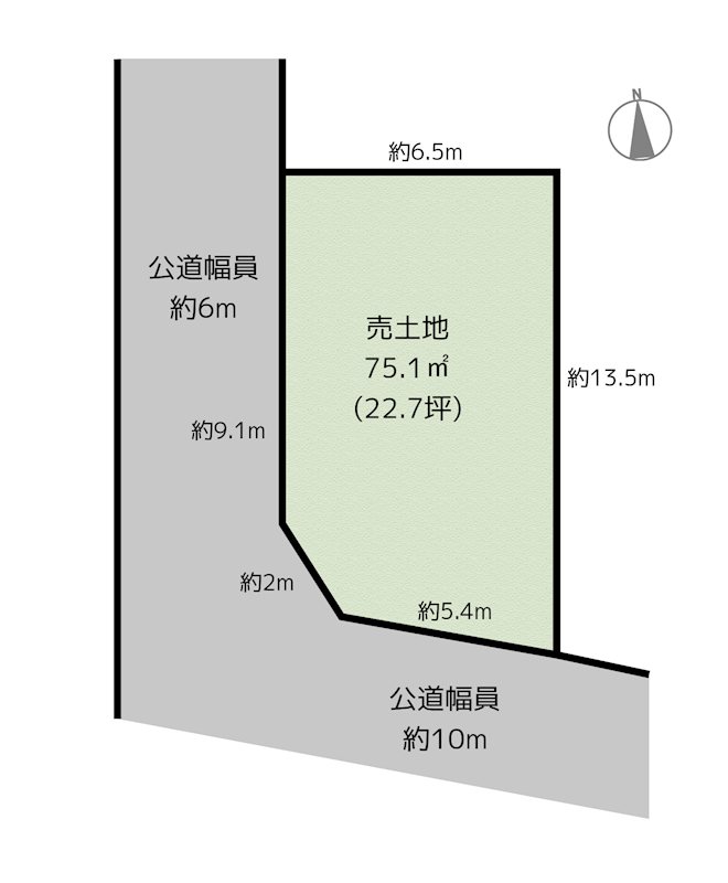 名古屋市天白区御前場町 土地の図面