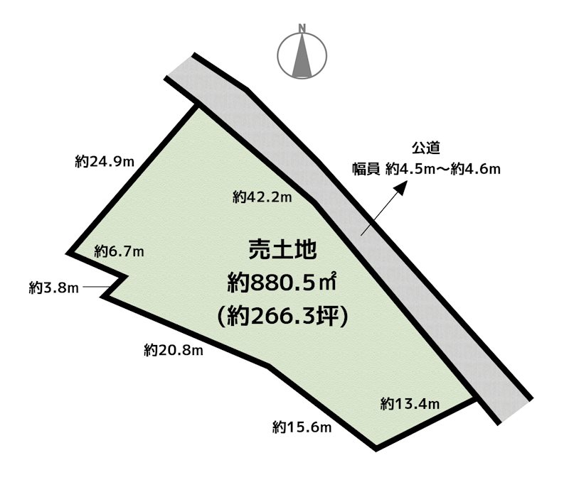名古屋市天白区八幡山 土地の図面