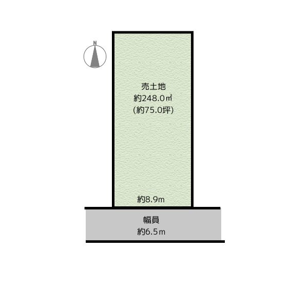 名古屋市名東区亀の井2丁目 土地の図面