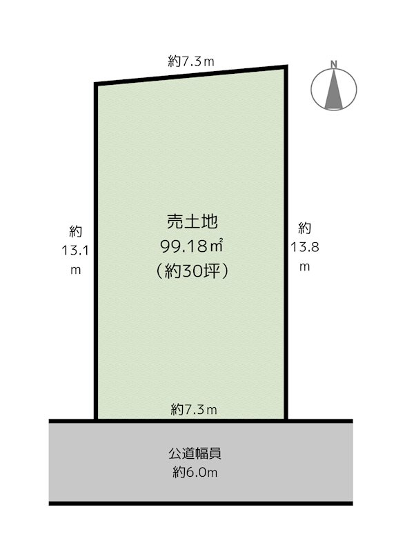 日進市岩崎町芦廻間 西区画 土地の図面