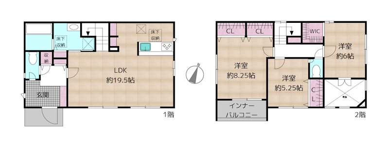 名古屋市守山区天子田2丁目 新築一戸建ての図面