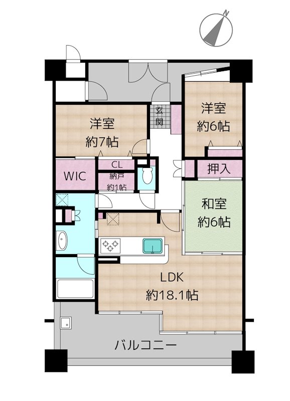 プレシアスシティ ザ・シーズンズD棟の図面