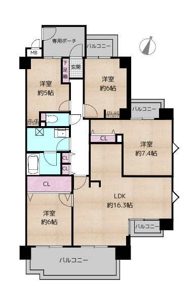 アクシーズ菖蒲池1番館の図面