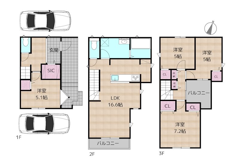 名古屋市名東区社が丘3丁目 1号棟 新築一戸建て