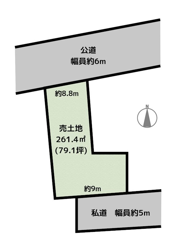 名古屋市天白区池見1丁目 土地の図面