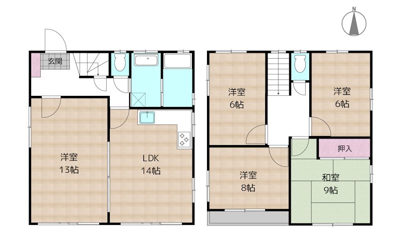 名古屋市名東区神里1丁目 中古一戸建ての図面