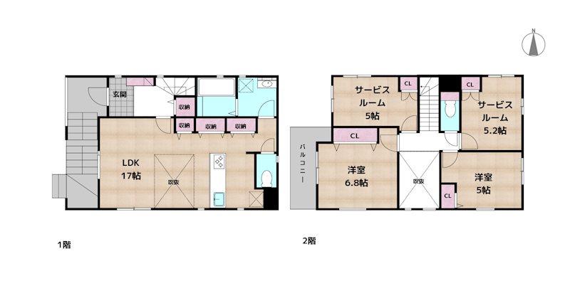 名古屋市天白区梅が丘3丁目 3号棟 新築一戸建ての図面