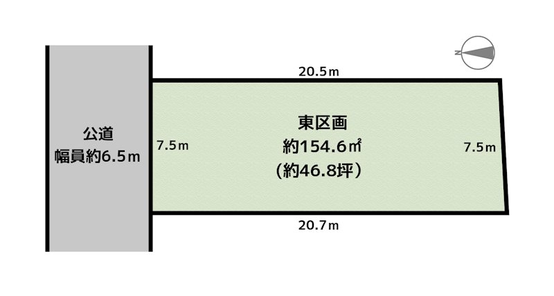 名古屋市天白区植田本町2丁目 東区画の図面
