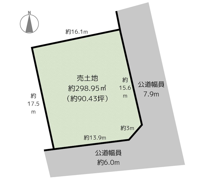 名古屋市名東区平和が丘5丁目 土地の図面