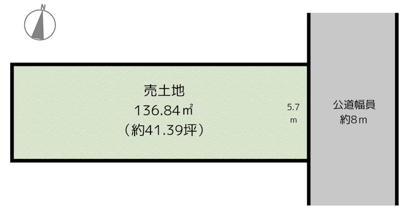 尾張旭市旭前町5丁目 1号地 土地の図面