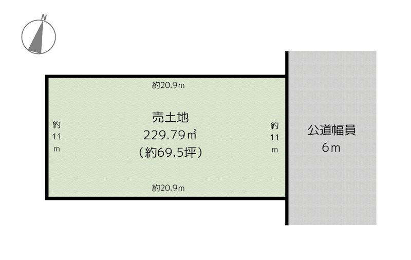長久手市横道 土地の図面