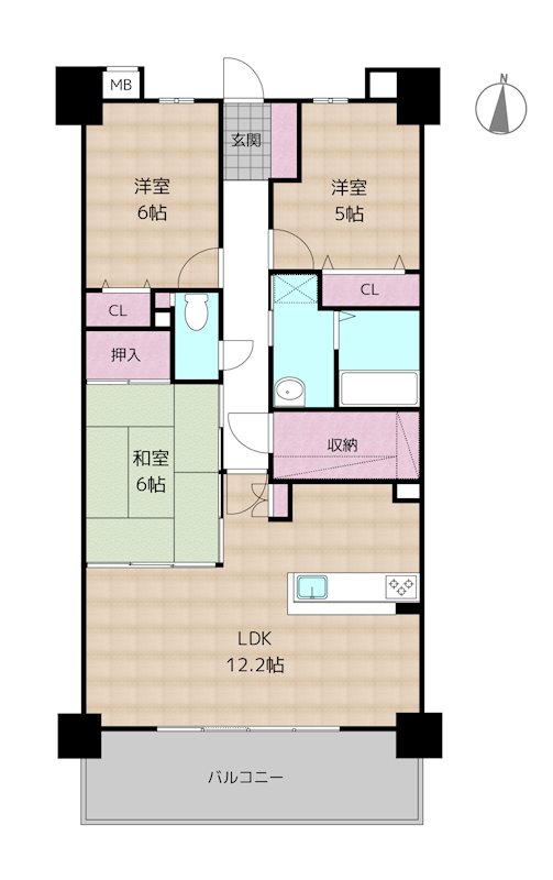 ライオンズマンション猪子石原の図面