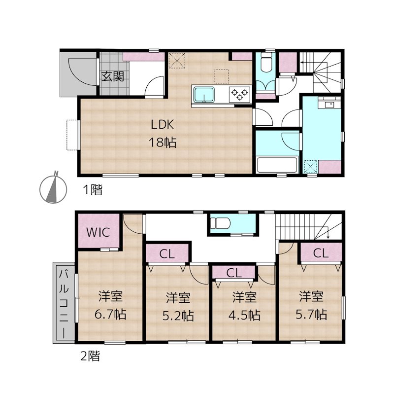 名古屋市守山区新城 6号地 新築一戸建ての図面