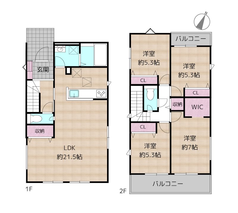 名古屋市守山区元郷2丁目 新築一戸建ての図面