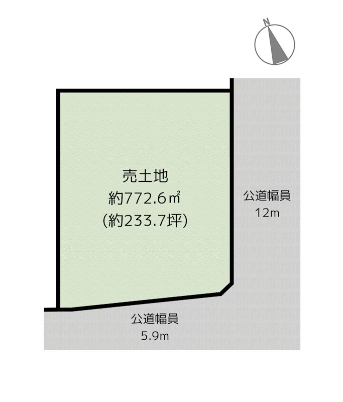 尾張旭市旭台3丁目 土地の図面