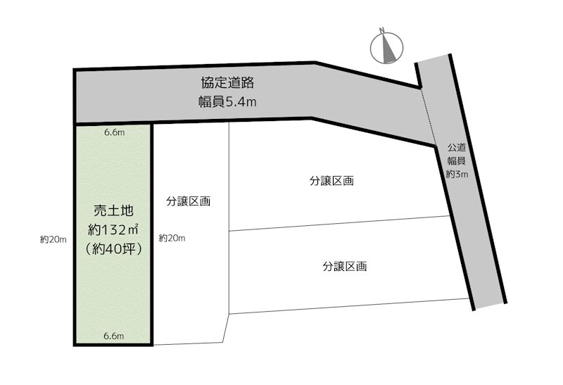 日進市岩崎町神明 1区画 土地の図面