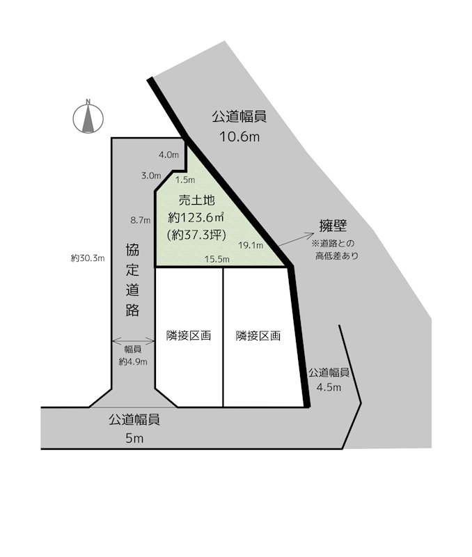 名古屋市守山区西城1丁目 6区画 土地の図面