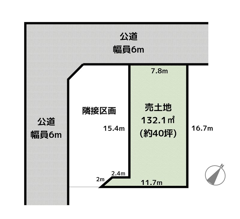 名古屋市天白区平針南2丁目 2区画 土地の図面
