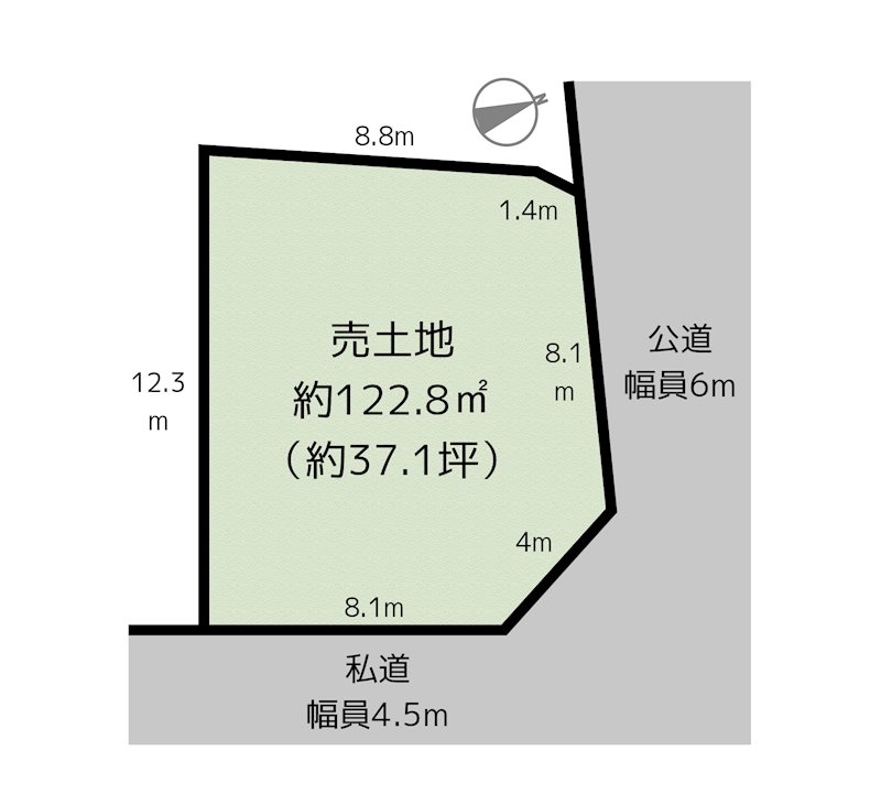 名古屋市守山区川村町 1号地 土地の図面