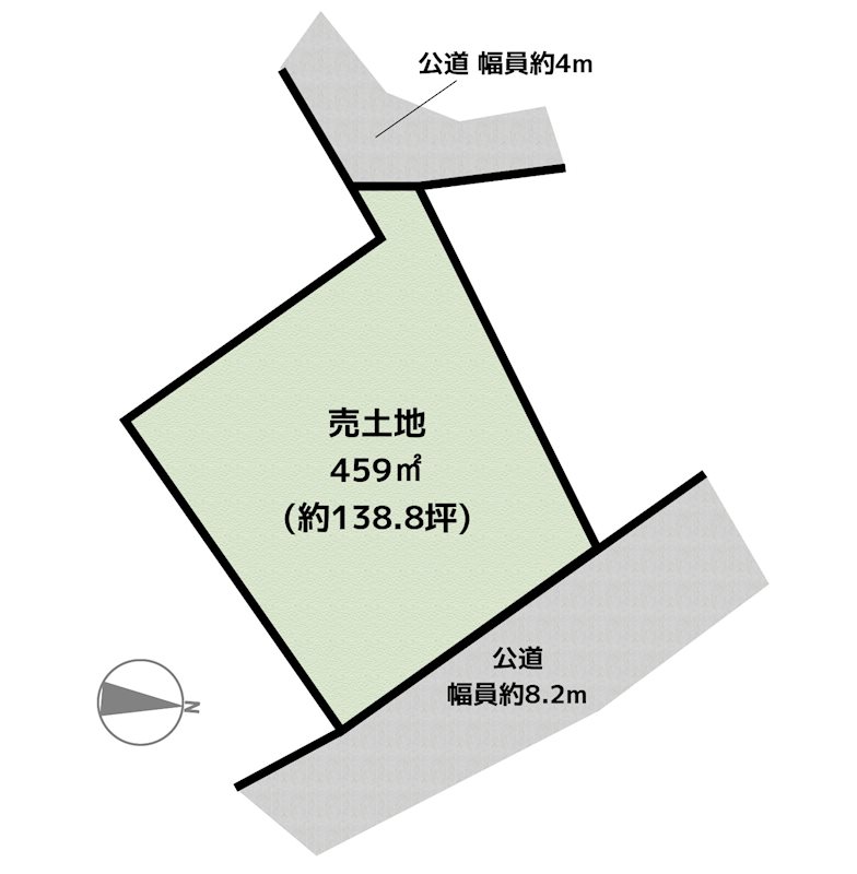 名古屋市天白区八幡山 土地の図面