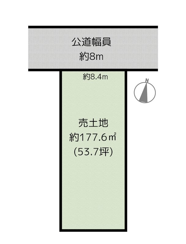 日進市梅森町新田 A区画 土地の図面