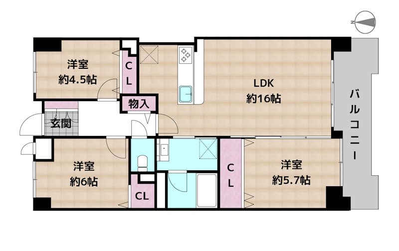 尾張旭東山コーポラスの図面