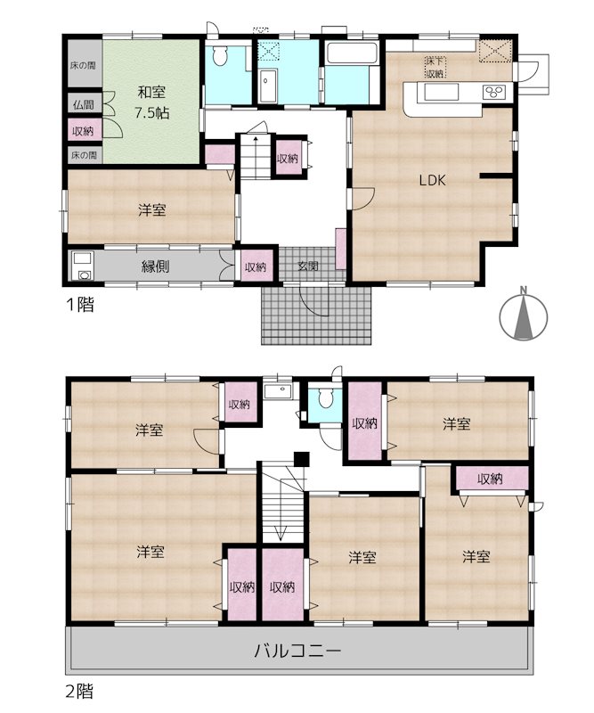 尾張旭市大久手町一の曽 中古一戸建ての図面