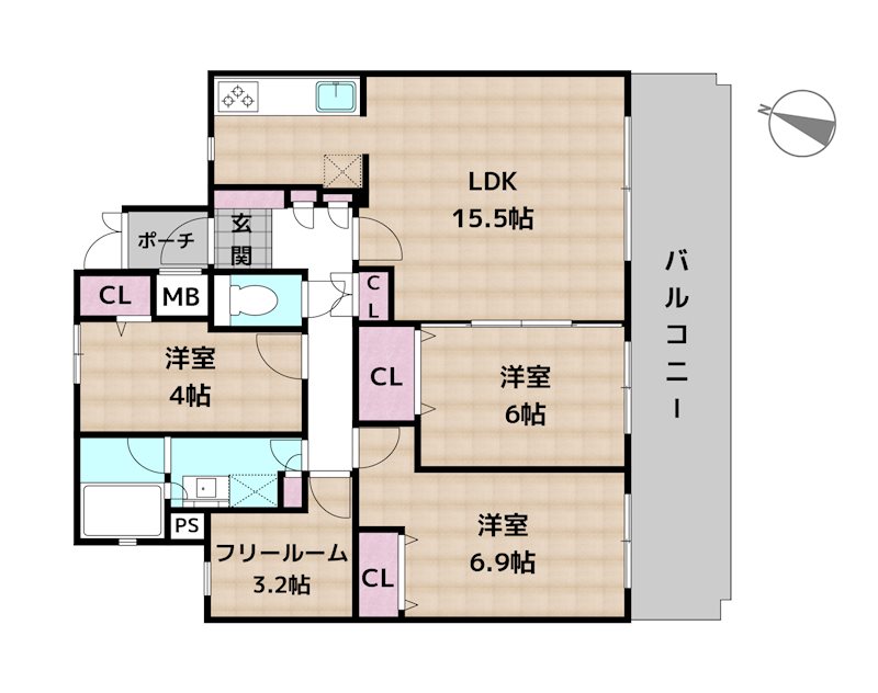 赤松台パークハウス弐番館の図面