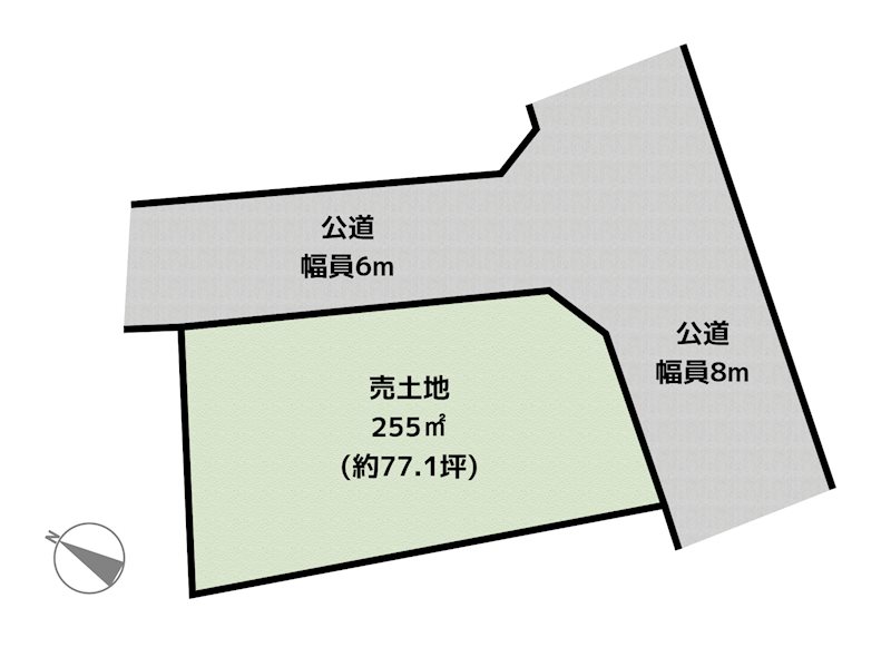 名古屋市天白区大根町 土地の図面