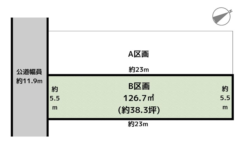 名古屋市天白区鴻の巣1丁目 B区画 土地の図面