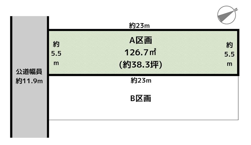 名古屋市天白区鴻の巣1丁目 A区画 土地の図面