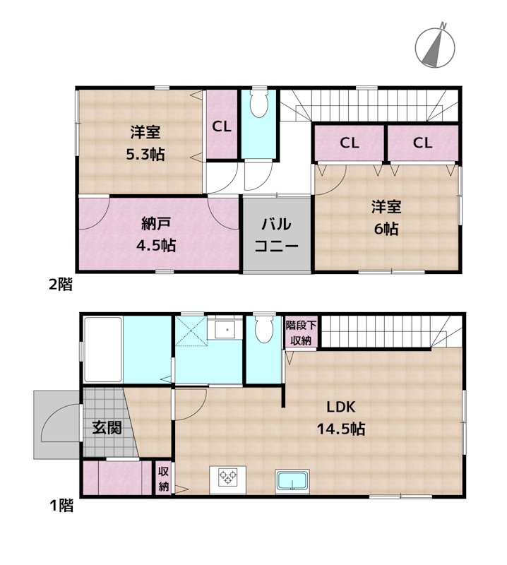 尾張旭市緑町緑ケ丘 中古一戸建ての図面