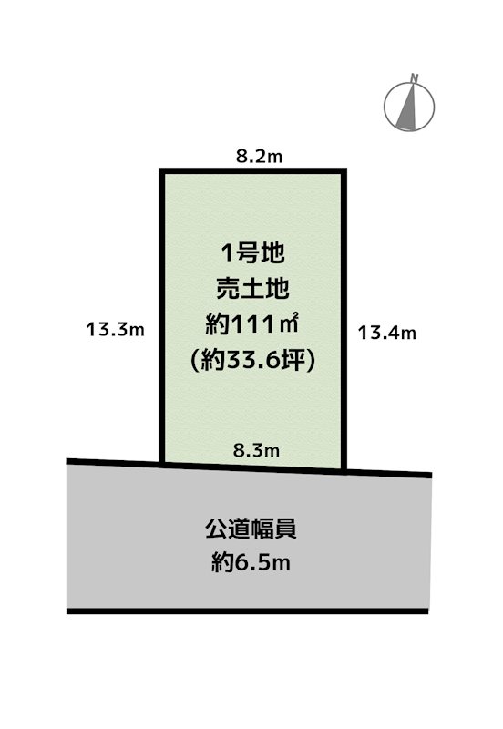 名古屋市天白区元八事3丁目 1号地 土地の図面