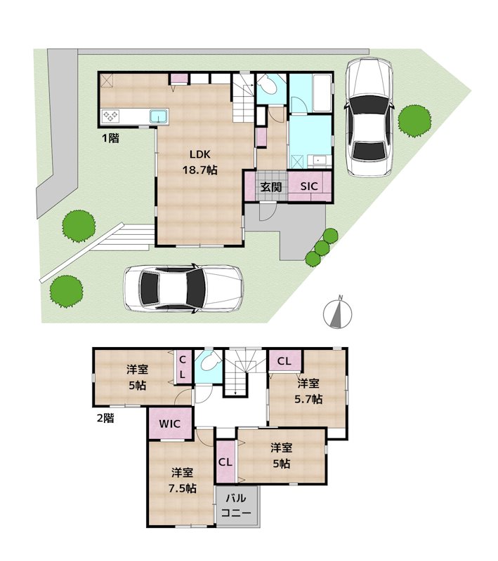 間取図・土地図