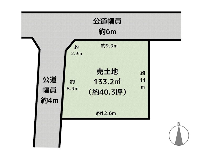 長久手市五合池 1号地 土地の図面