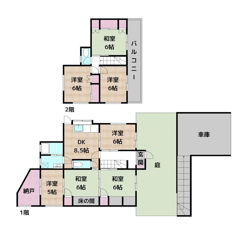 名古屋市名東区高針5丁目 中古一戸建ての図面