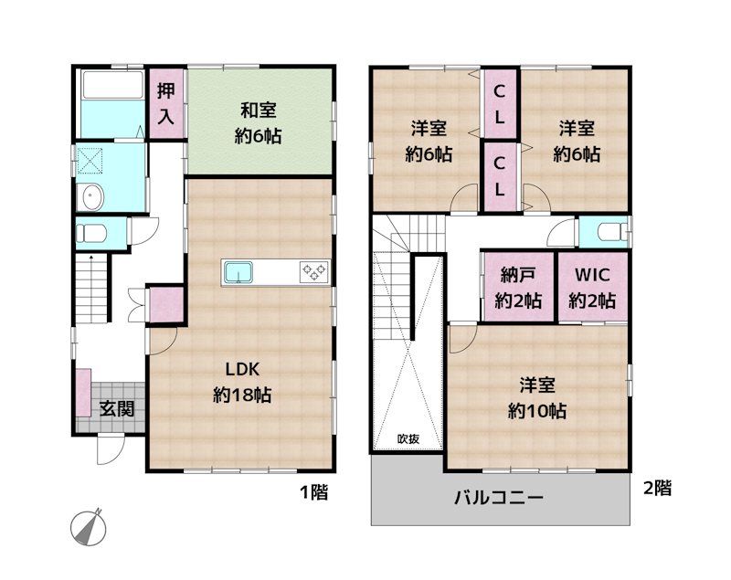 名古屋市守山区太田井 中古一戸建ての図面